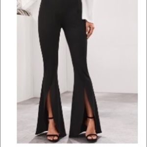 Black bell bottom pants